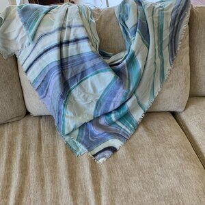 Beautiful blues large scarf.